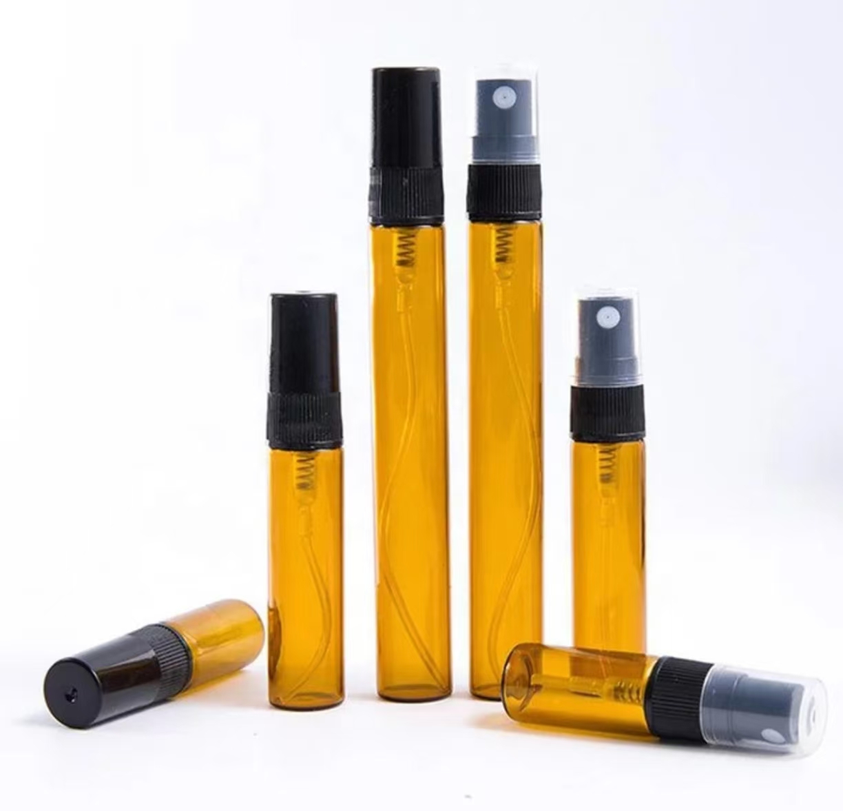 hot sale empty luxury 5ml 10ml 20ml clear fragrance all aluminum mist spray with cap perfume refillable glass bottle