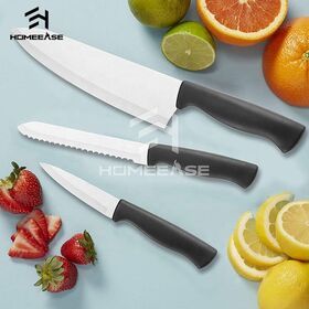 Low Price 3 Pcs Stainless Steel Blade Pp Handle Chef Utility Paring Knives Handmade Kitchen Knife Set