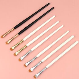 Single professional thin flat eyebrow concealer brush custom logo private label synthetic hair brush for concealer concealer pen