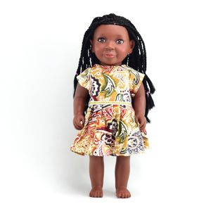 TUSALMO Hot Customized 18inch black skin African pigtail black dolls for kids