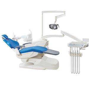 2024 hot Multi functional dental chair with LED lights and display 24V noiseless DC motorLED light with white and yellow light