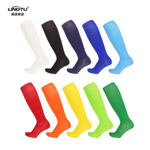 Professional OEM High-Knee Thin Summer Solid Color Socks Adults Children Over-the-Knee Soccer Socks Long Athletics Sports Socks