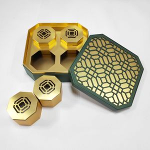 Customized Hollow-out Design Paper Box Luxury Packaging Box For Tea Coffee Moon cake Gift Set