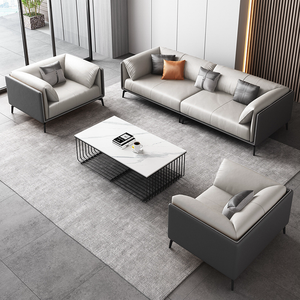 Professional office furniture leather sofa Hotel office sofa Set luxury Couch Lounge Modular Sectional reception sofas modernos