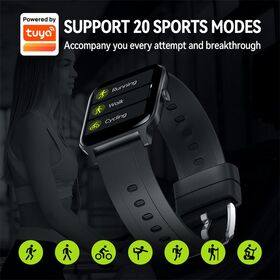 New 2023 Classic Slim Smartwatch Design Aleax Built-in Tuya Smartlfe APP Support 1.69 inch Square Sports Smartwatch