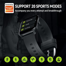 New 2023 Classic Slim Smartwatch Design Aleax Built-in Tuya Smartlfe APP Support 1.69 inch Square Sports Smartwatch