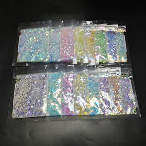 Opal White Glitters Bulk Iridescent Glitter Wholesale For Nail Art Polyester Rainbow Glitter