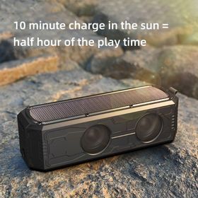 Shenzhen Factory OEM Outdoor portable bluetooth speaker 4400mah power bank solar speaker waterproof