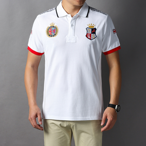 Summer Men Sportswear Cotton Short Sleeve Polo Shirt Street Wear Embroidery Casual Fashion Masculine Tops