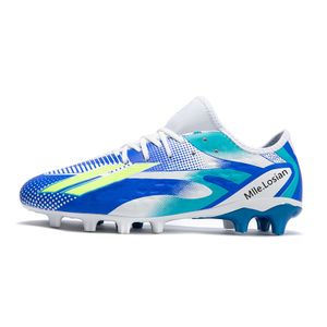 blue white hot style football shoes,outdoor sport custom football shoes,popular soft football shoes