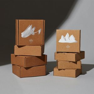 Custom Packing Supplies Black Shoe Paper Shipping Box Recyclable Brown Kraft Corrugated Boxd Box for Small Business