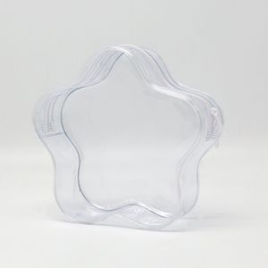 Cute star shape women toiletry waterproof pouch with zipper cosmetic pvc bag  makeup bag lovely clear star pouch