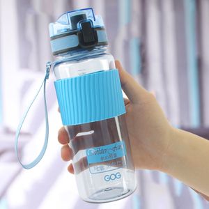 2024 New Tritan Sports Water Bottle with Silicone Sleeve clear 550ml water bottle with straw for girls children water bottle