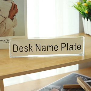Customized acrylic wholesale office desks double-sided business jewelry counters acrylic nameplate display stands