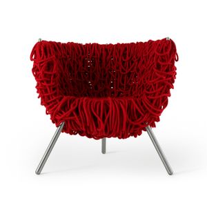 Italian Designer Single Chair Retro Leisure Chair with Light Luxury Creative Woven Armrest for Bar & Living Room