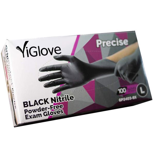 Disposable Pink Black Blue 4 5 6 7 8 Mil Of Industrial Heavy Duty Diamond Powder Free Pvc Rubber Latex Nitrile Glove 100 Pc Box