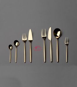 Set Of 8 Modern Metal Flatware Set Cheap and Best Stainless Steel Cutlery Sets Exporters from India for Hotel Home Use