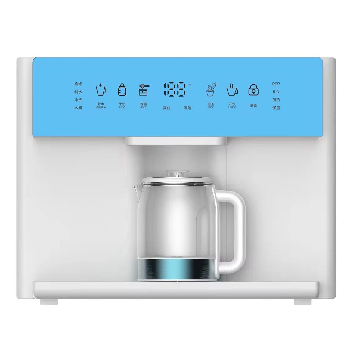New design hot and normal water dispenser water purifier with RO system for home Tea room milk coffee
