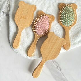 Hot-selling Reusable Travel Portable Wood Bristle Air Cushion Scalp Massage Bamboo Paddle Hair Brush