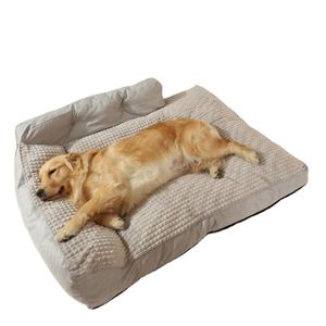 L-Shaped Dog Bed Soft High-Quality Fluff Surface Removable And Washable Cover