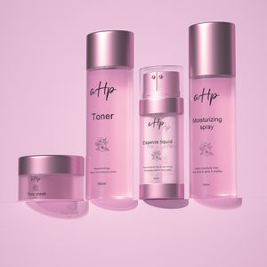 Unique design cosmetic bottle luxury 30ml 50ml 80ml 100ml skincare toner serum bottle with golden cap for moisturizer container