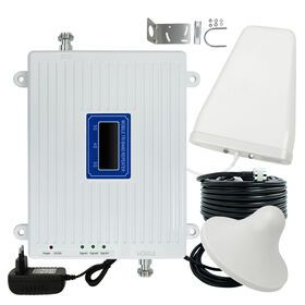 700 850 1700 1900 mhz Cell Phone Signal Booster And Antenna Set 3G 4G LTE GSM Signal Repeater And Antenna