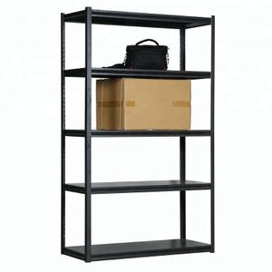 Black Boltless Supermarket rack  5 Layer steel goods stacking racks display racks