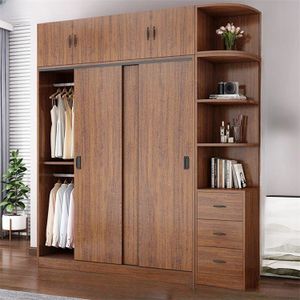 2 Door Open Wardrobe For Children Wooden Portable Wardrobe Bedroom Furniture Wardrobe Clothes Organizer Closet Cabinet Storage