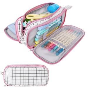 Multi-functional Large Capacity Three Zipper Pencil Case Ins High-value  Stationery Bag for Student