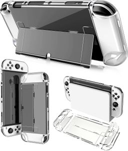 Switch OLED Console Protective case Switch OLED Crystal case with Stand PC Material