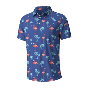 Premium Quality Printed Slim Fit Casual Polo Export Oriented Fashionable Turn Down Collar Men's Clothing Plus Size Polo Shirts