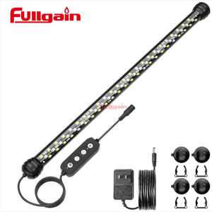 Fullgain FG174 Circle Led Aquarium Light with Timer Fish Tank Light with Auto On/Off Submersible Aquarium Lights for Fish Tank