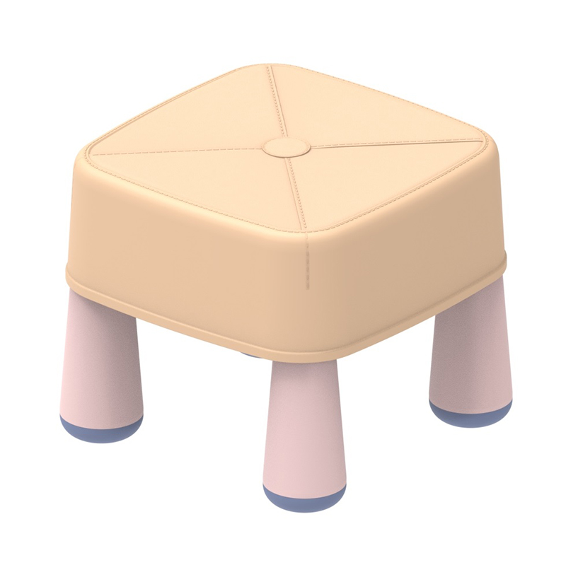 Jieyang Yinsum Plastic Products Factory Square Imitation leather Small Stool Plastic Kids Stools