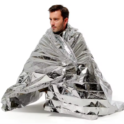 Wuhan Ruiqian Network Technology Co., Ltd. camping emergency polyester film emergency blanket outdoor rescue aluminum foil survival blanket