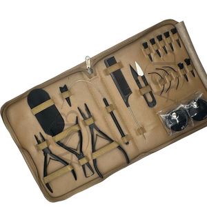 Black Matte Sustainable Steel Hair Extension Tools Kit in Nude Case Including Keratin Tip Microbeads Hair Pliers Thread Cutter