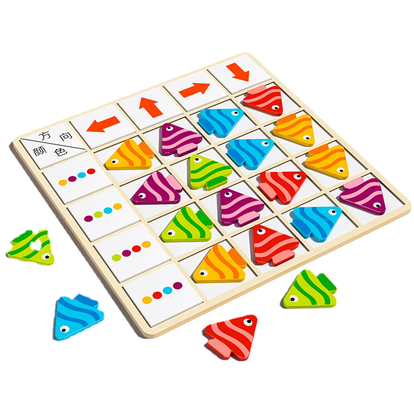 Zhiqu Wooden Magnetic Fish Puzzle Interactive Floor Games for Early Education Children's Thinking and Logic Training