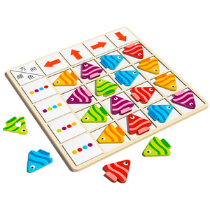 Zhiqu Wooden Magnetic Fish Puzzle Interactive Floor Games for Early Education Children's Thinking and Logic Training