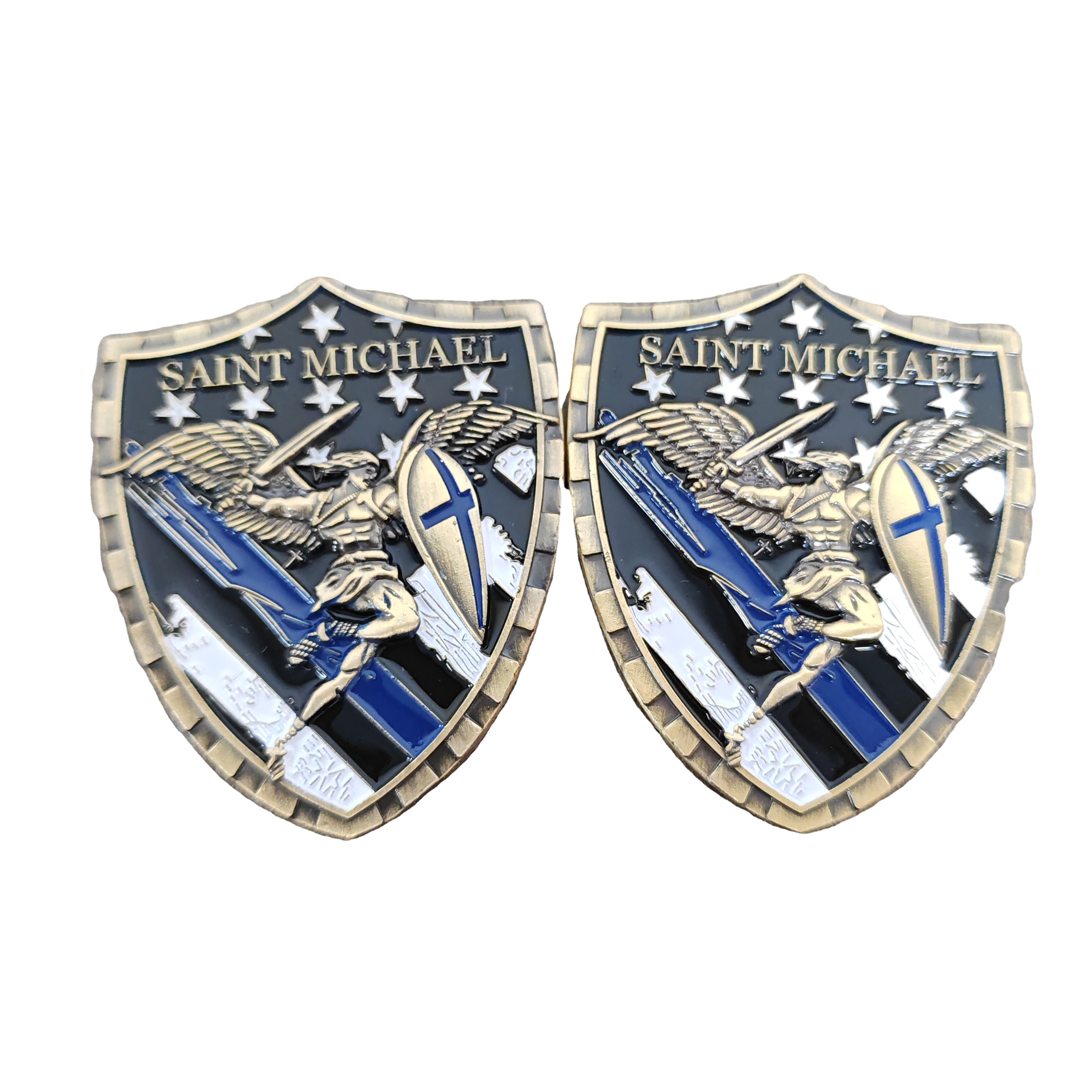 Creative Three-Dimensional Relief Badges Double-Sided Challenge Coin Painted Metal Abnormal Shield Collection Craft Metal Crafts