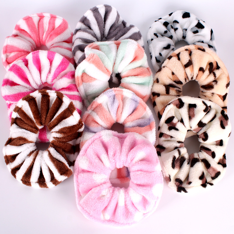 Zhejiang Shuran Textile Co., Ltd. Wholesale large hair toweling scrunchies microfiber mixed colors for women girls