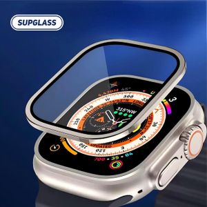 Supglass SG-51 Metal Frame Tempered Glass Anti-scratch iWatch Screen Protectors For Apple Watch Screen Protector 49mm Series