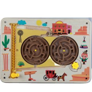 New Mountable Manipulative Kids Educational Toys Wall Activities Wooden Busy Board Games for Children Wholesale
