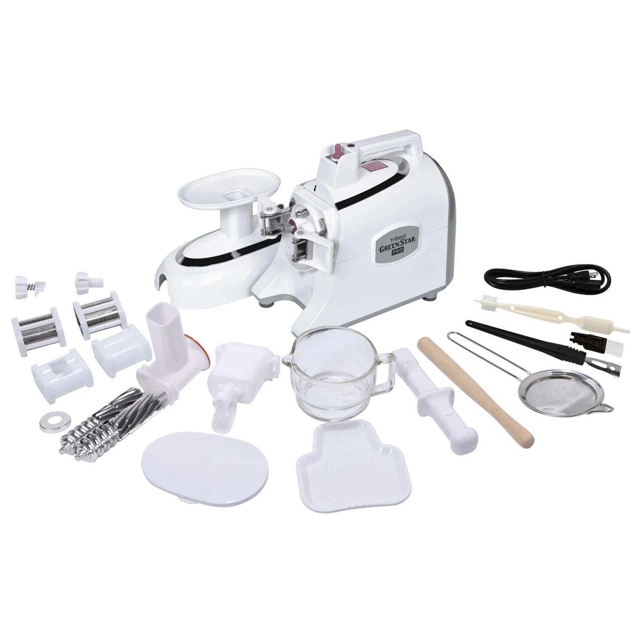 SHARESHOP SURGICAL HOT SELLING Tribest Greenstar GS-P501-B Pro Jumbo Twin Gear Cold Press Juicer White
