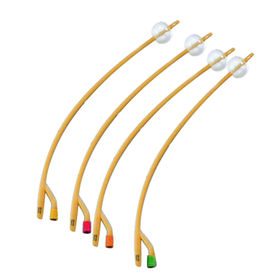 Latex Foley Catheter for Medical Use silicone coated urinary with balloon