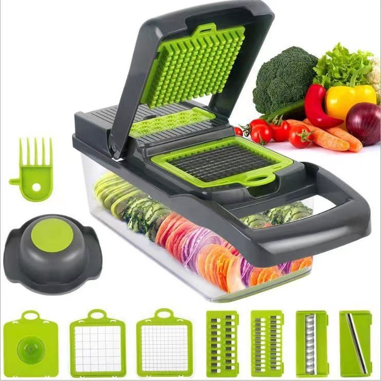 Gufams LLC Kitchen multi-function vegetable cutter slicer grater onion potato dicer household vegetable cutter 25 pieces set