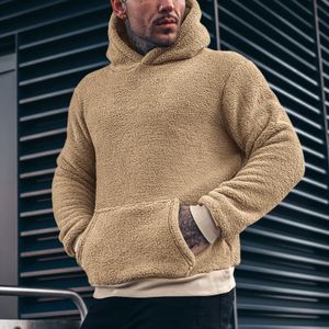 Wholesale Unisex Plush Hoodies Pullover Plain Blank Custom Plus size Outdoor Men's hoodies & sweatshirts