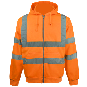 Factory Price Zipper Closure Safety Reflective Hoodie Customized Logo and Label Work Safety Hoodie