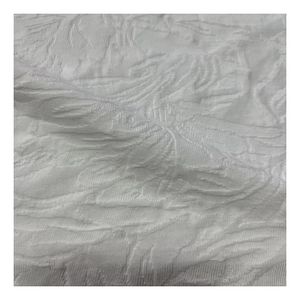 Manufacturer white jacquard fabric 49%polyester 51%cotton knitted fabric for clothing
