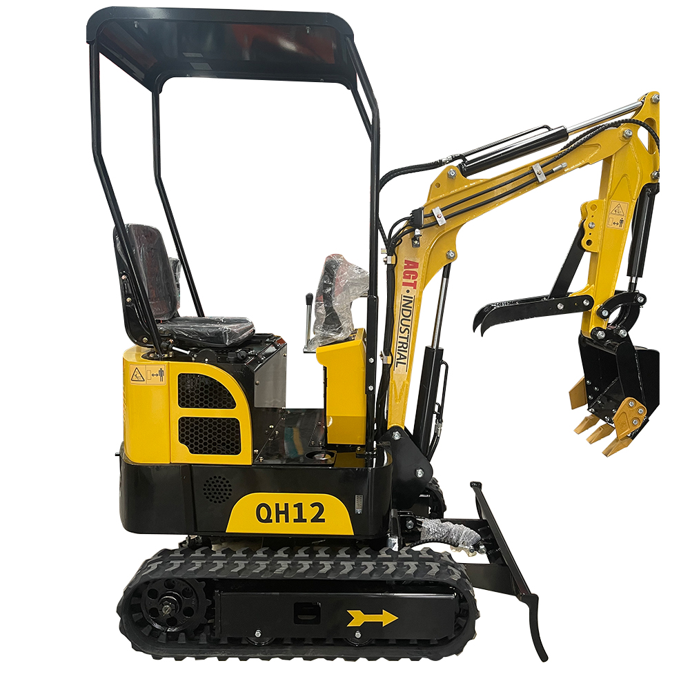 Agt QH12  Mini Excavator 1.2ton Excavator Micro Digger Hydraulic Excavator Machine Free shipping