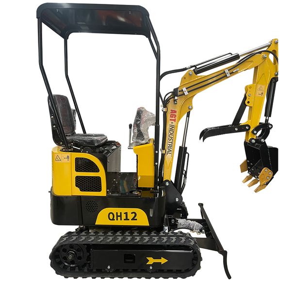Agt QH12  Mini Excavator 1.2ton Excavator Micro Digger Hydraulic Excavator Machine Free shipping