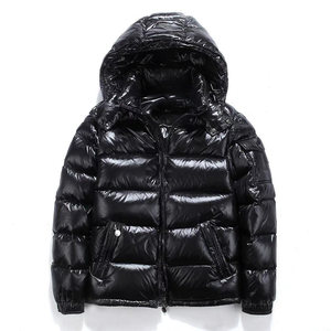 Men's winter Oversized Shiny leather padded jacket Windproof and Waterproof Plus Size PU leather Puffer Jacket winter For Men